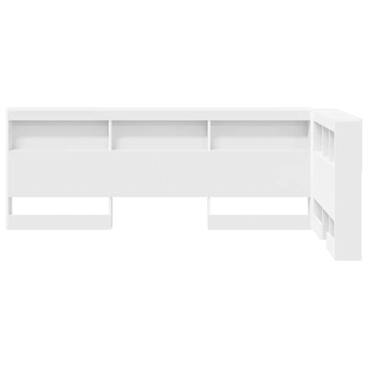 Storage Headboard with Shelf White 90 cm Engineered Wood
