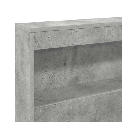 Storage Headboard Concrete Grey 120 cm Engineered Wood