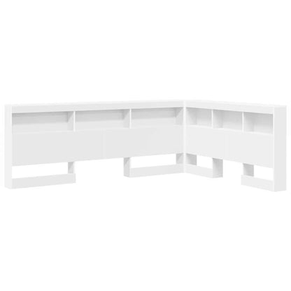 Storage Headboard with Shelf White 140 cm Engineered Wood