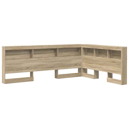 Storage Headboard with Shelf Sonoma Oak 140 cm Engineered Wood
