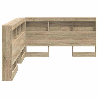 Storage Headboard with Shelf Sonoma Oak 140 cm Engineered Wood