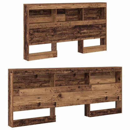 Storage Headboard with Shelf Old Wood 135 cm Engineered Wood
