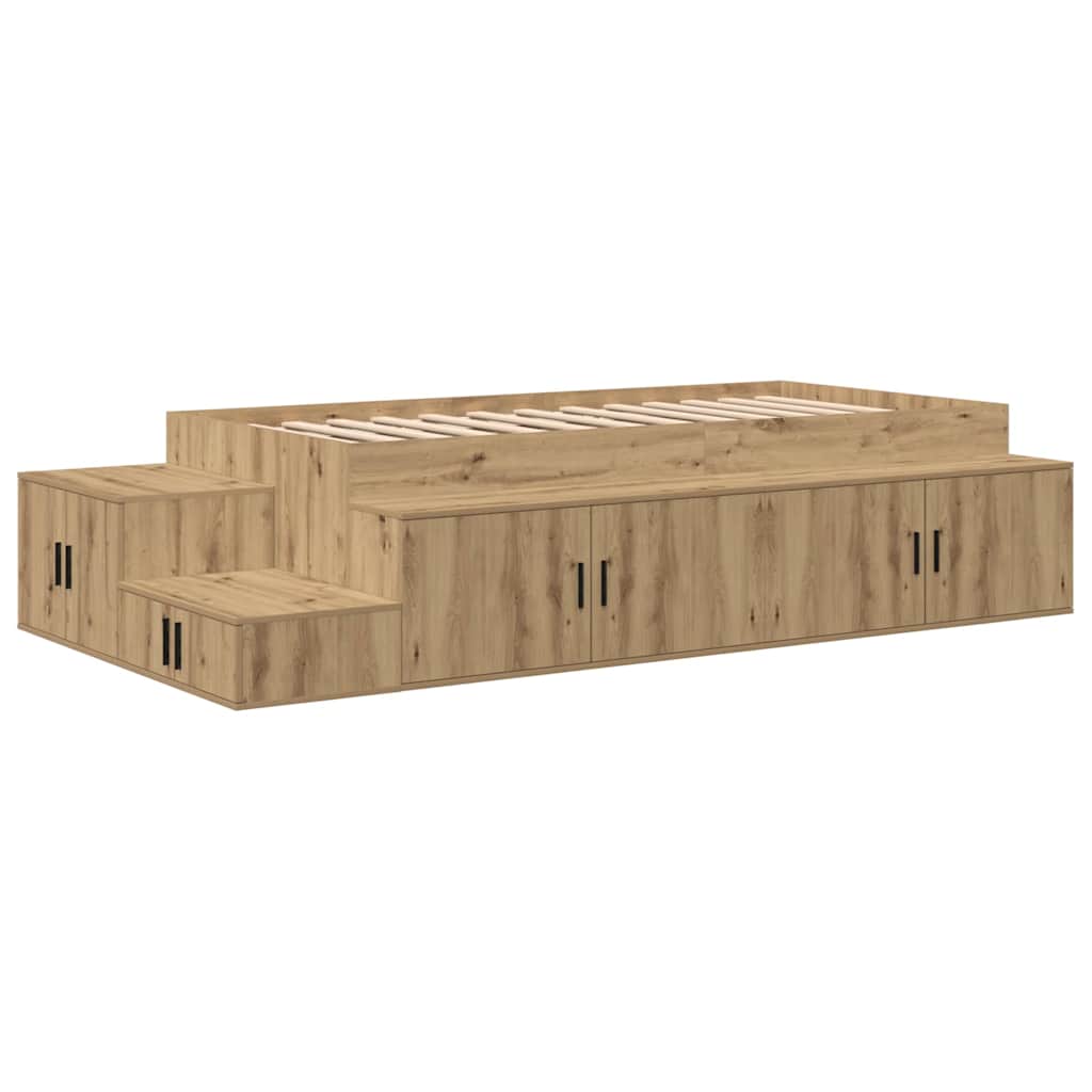 Storage Bed Frame Artisan Oak 80 cm Engineered Wood