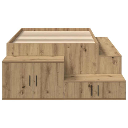 Storage Bed Frame Artisan Oak 75 cm Engineered Wood