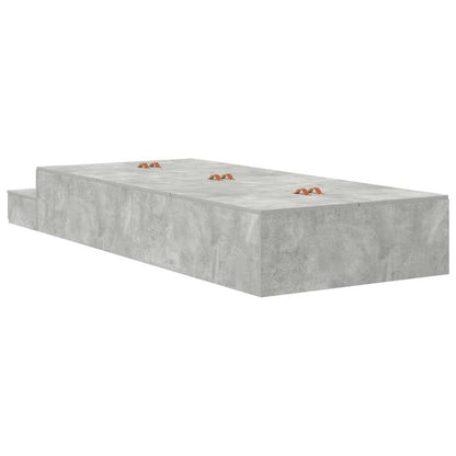 Storage Bed Frame Concrete Grey 80 cm Engineered Wood