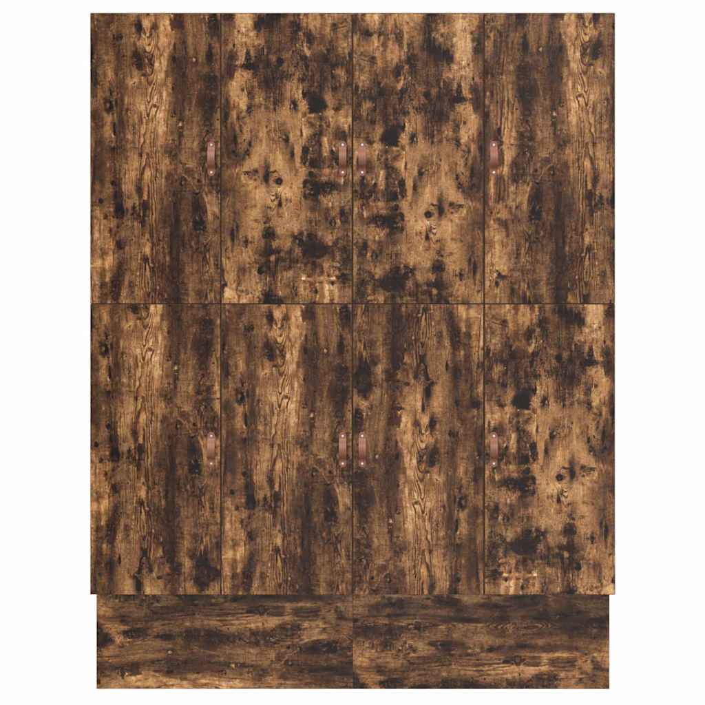 Storage Bed Frame with Drawer Smoked Oak 200 cm Engineered Wood