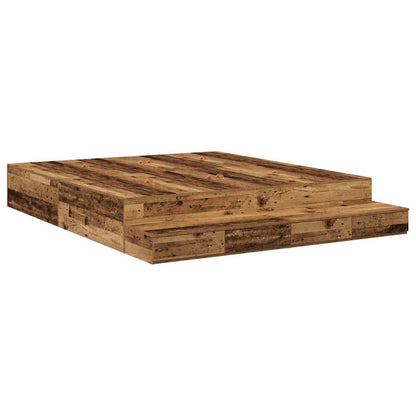 Storage Bed Frame with Drawer Old Wood 200 cm Engineered Wood