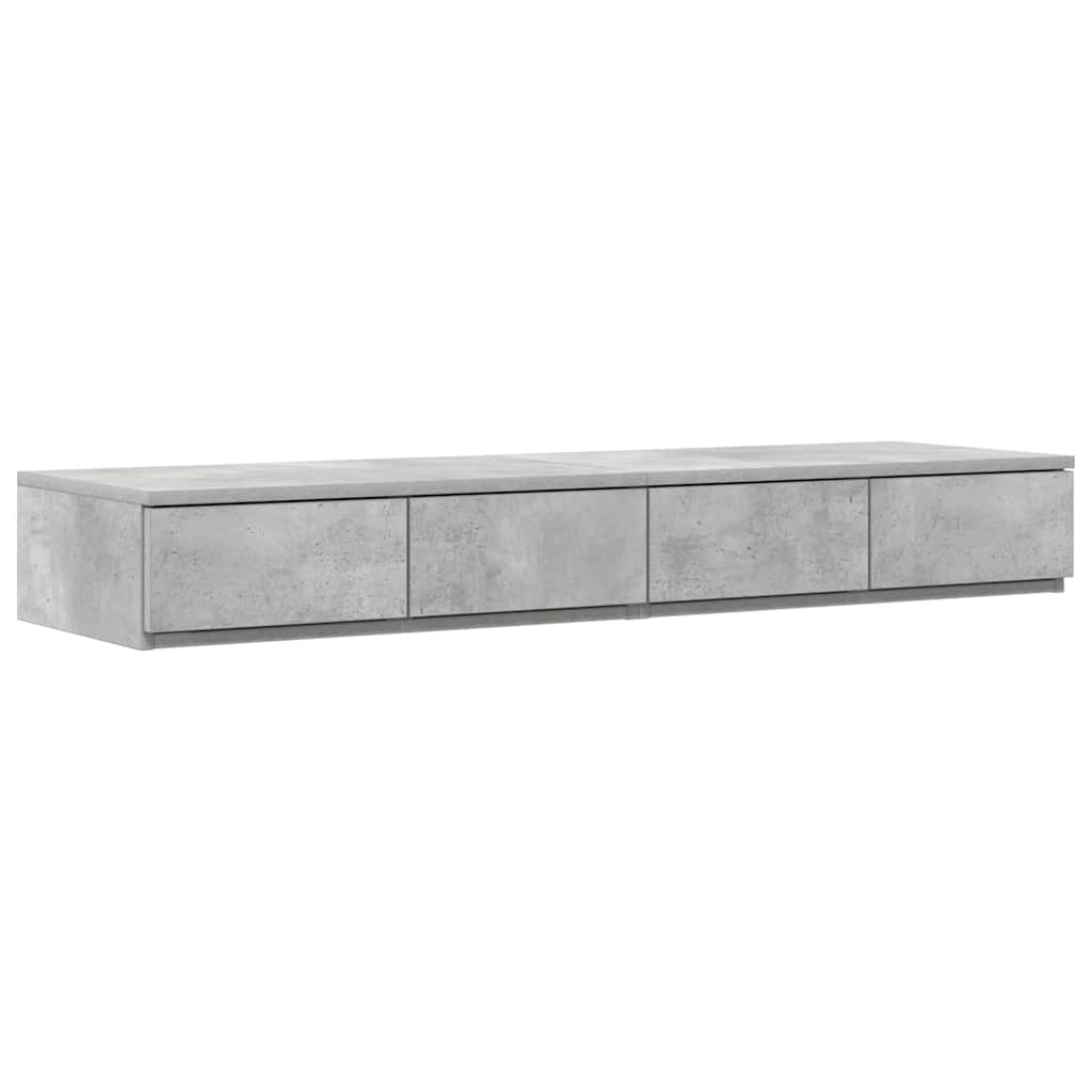 Storage Bed Frame Concrete Grey 120 cm Engineered Wood