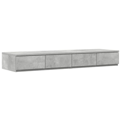 Storage Bed Frame Concrete Grey 120 cm Engineered Wood
