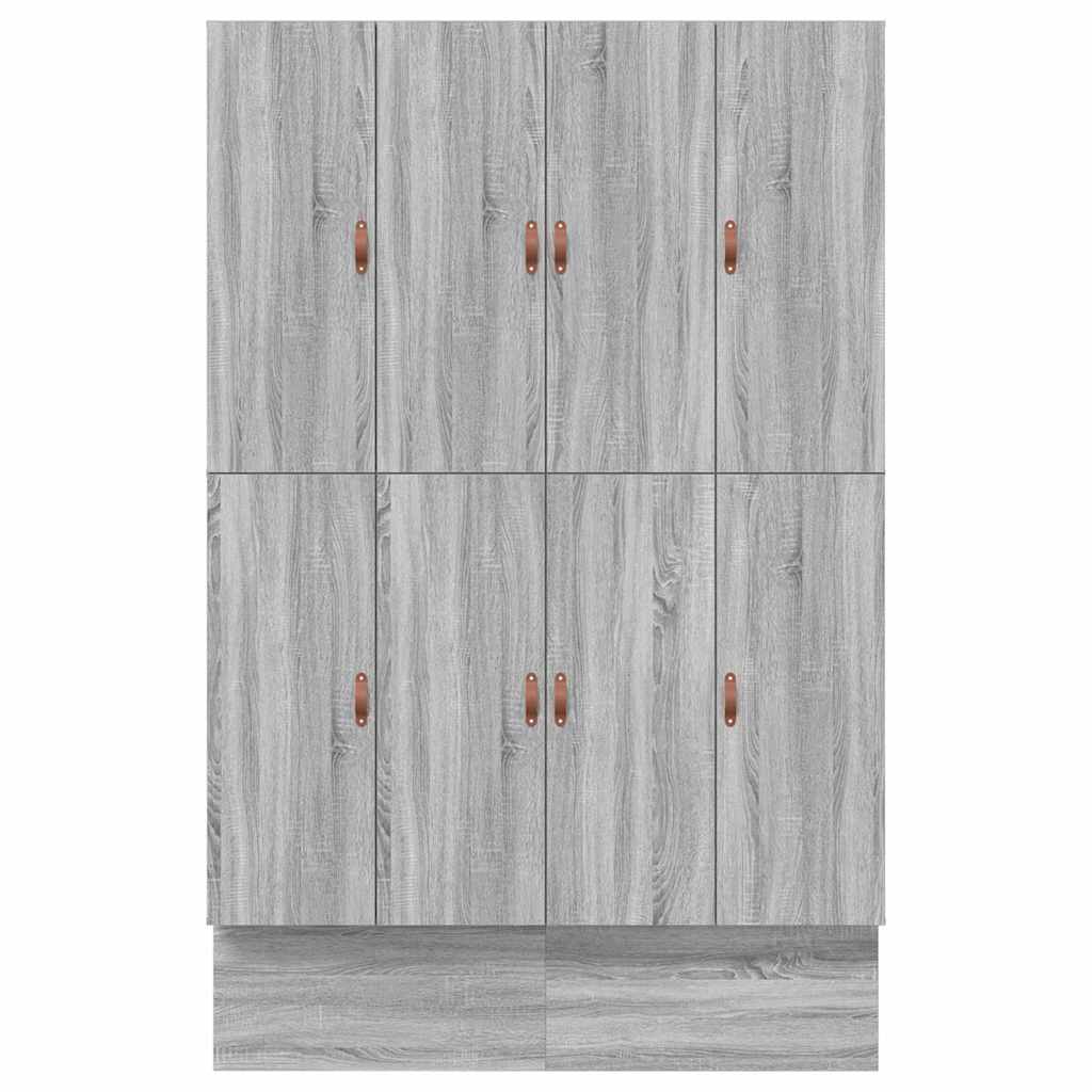 Storage Bed Frame Grey Sonoma 150 cm Engineered Wood