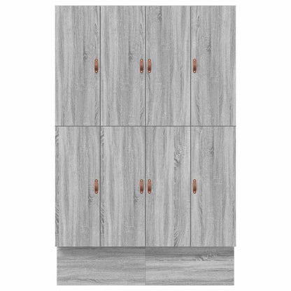 Storage Bed Frame Grey Sonoma 150 cm Engineered Wood