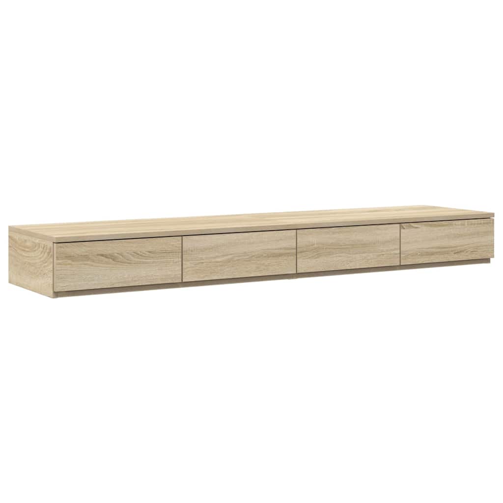 Storage Bed Frame with Drawer Sonoma Oak 160 cm Engineered Wood