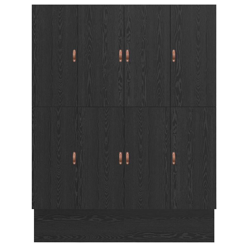 Storage Bed Frame with Drawer Black Oak 180 cm Engineered Wood