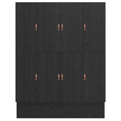 Storage Bed Frame with Drawer Black Oak 180 cm Engineered Wood