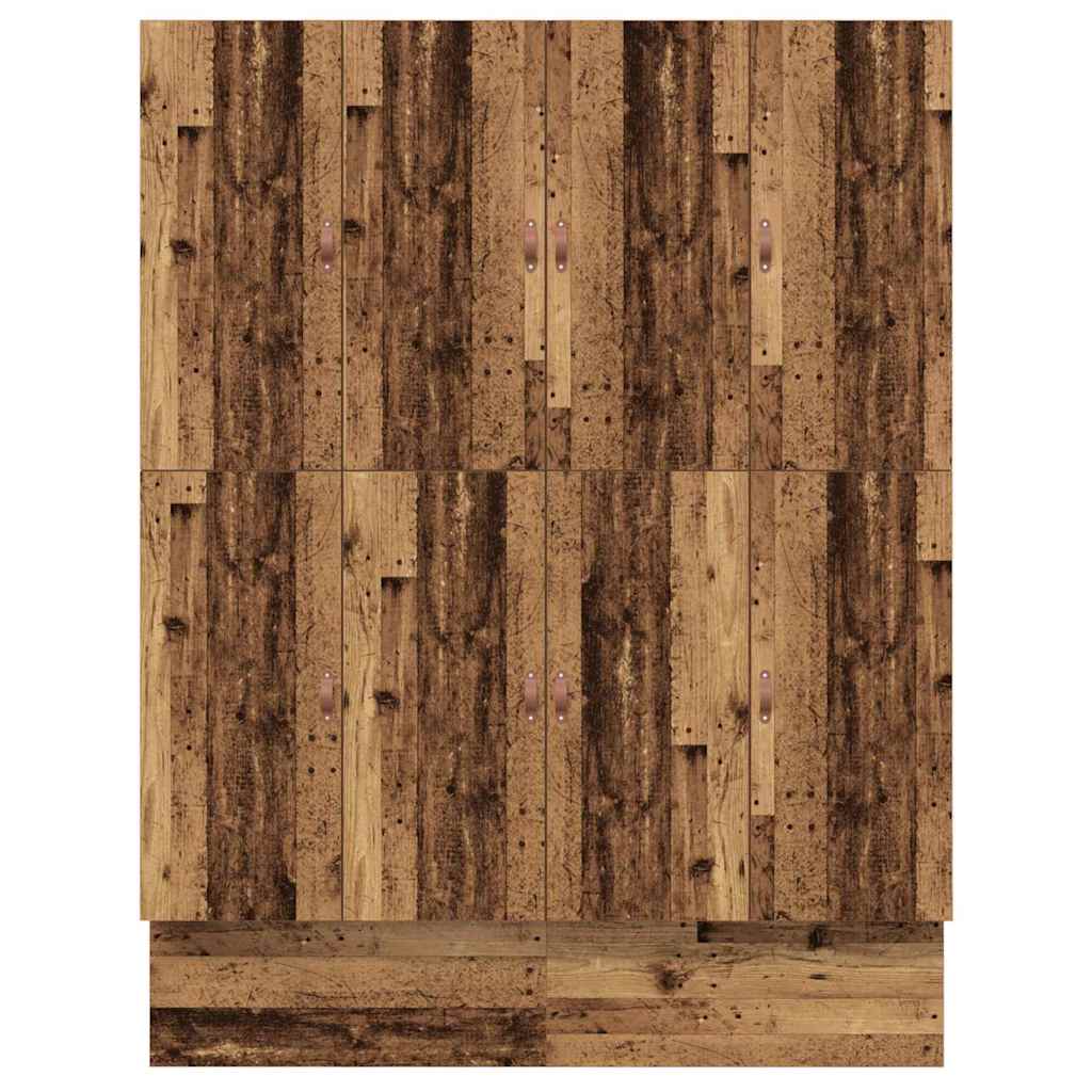 Storage Bed Frame with Drawer Old Wood 180 cm Engineered Wood