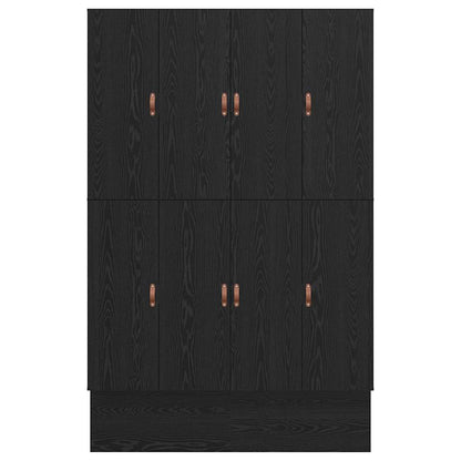 Storage Bed Frame with Drawer Black Oak 140 cm Engineered Wood