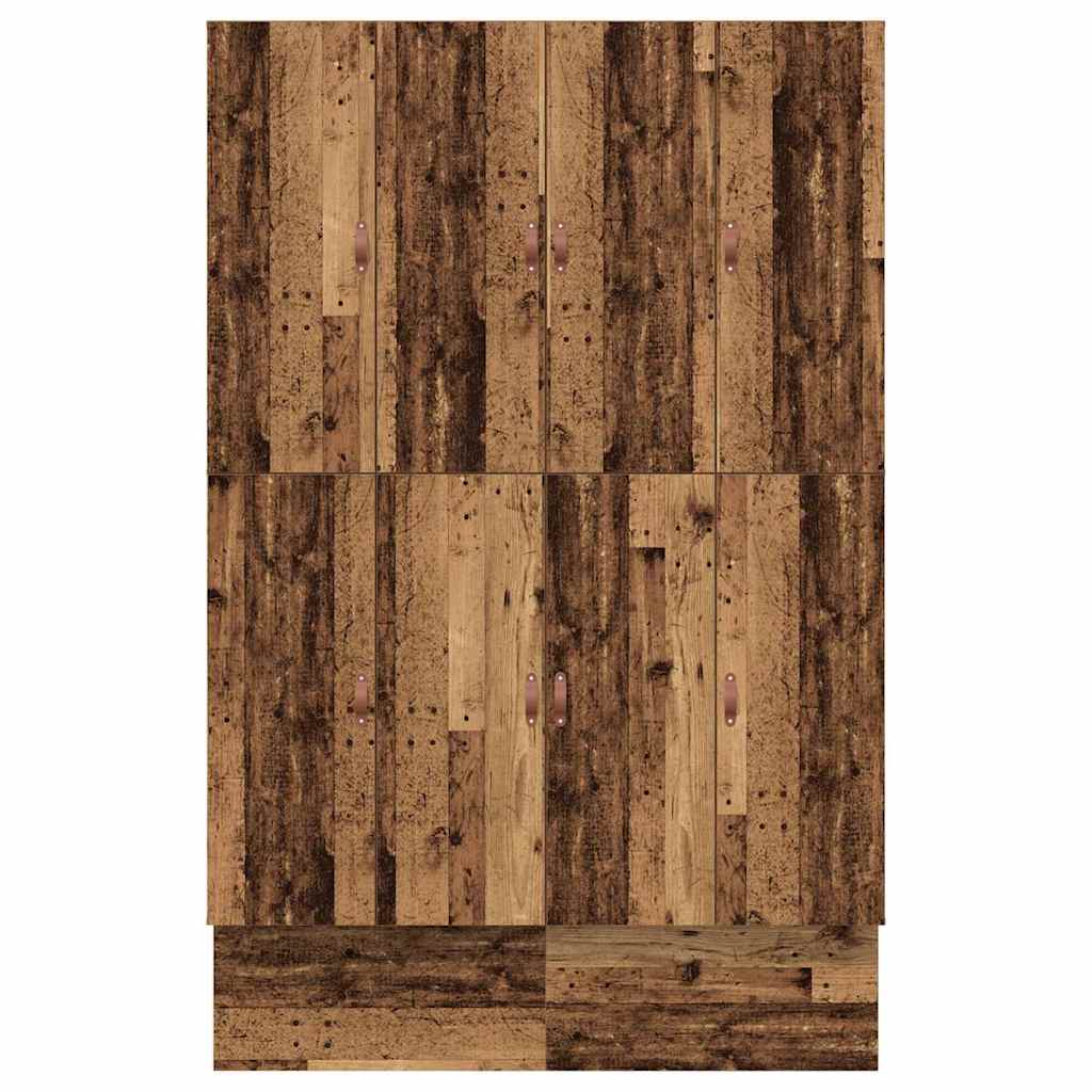 Storage Bed Frame with Drawer Old Wood 140 cm Engineered Wood