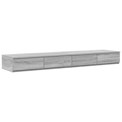 Storage Bed Frame Grey Sonoma 135 cm Engineered Wood