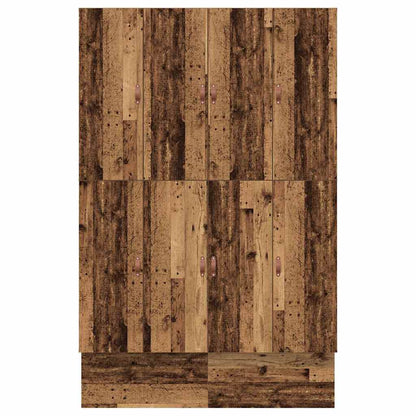 Storage Bed Frame with Drawer Old Wood 135 cm Engineered Wood