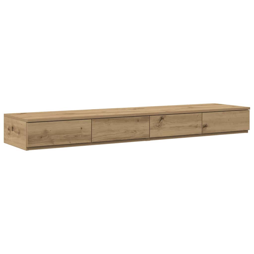 Storage Bed Frame Artisan Oak 135 cm Engineered Wood