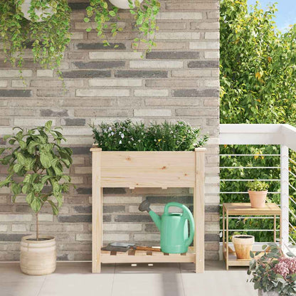 Garden Planter Beige 71 x 37 x 76.5 cm Solid fir wood