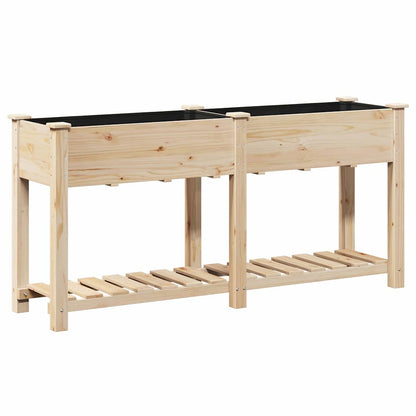 Garden Planter Beige 161 x 43 x 76.5 cm Solid fir wood