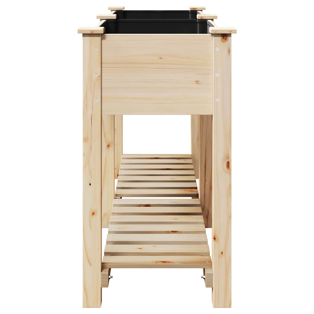 Garden Planter Beige 161 x 43 x 76.5 cm Solid fir wood