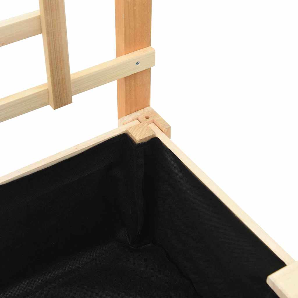 Garden Planter with Shelf Beige 71 x 38 x 152 cm Solid fir wood