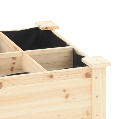 Garden Planter Beige 71 x 37 x 76.5 cm Solid fir wood