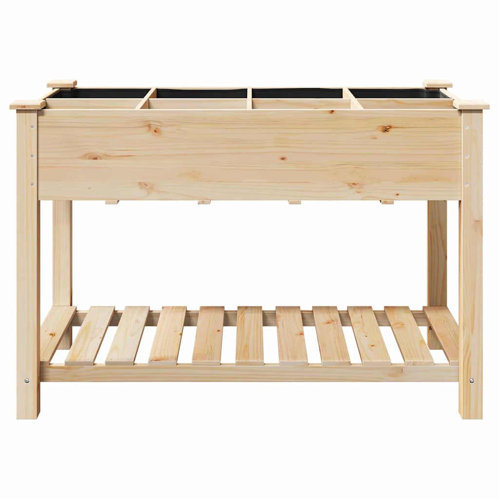 Garden Planter Beige 115 x 59 x 76.5 cm Solid fir wood