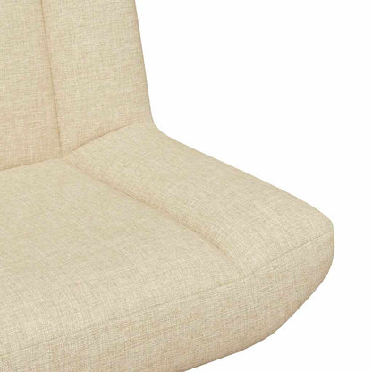 Swivel Chair Cream 63 x 75 x 76 cm Fabric