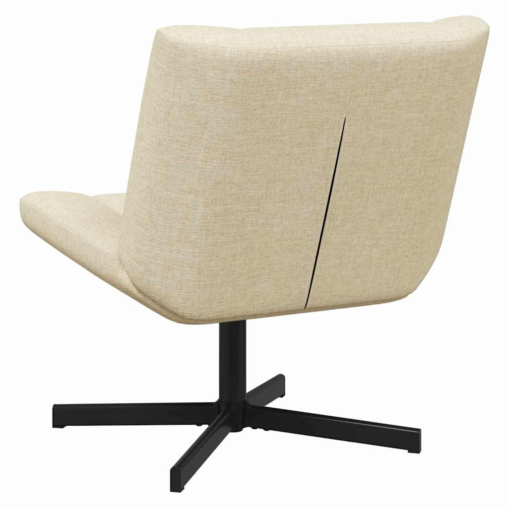 Swivel Chair Cream 63 x 75 x 76 cm Fabric