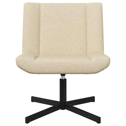 Swivel Chair Cream 63 x 75 x 76 cm Fabric