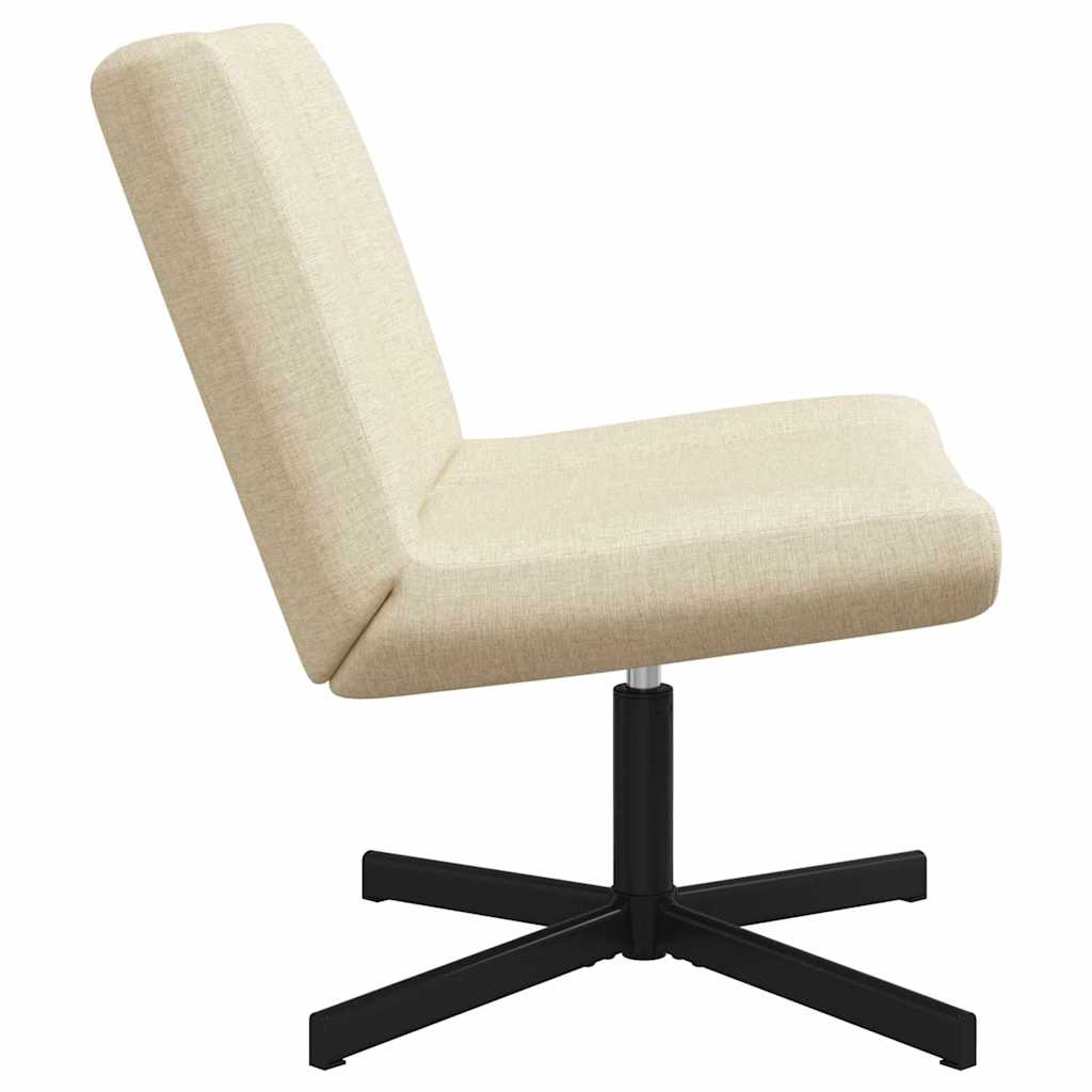 Swivel Chair Cream 63 x 75 x 76 cm Fabric