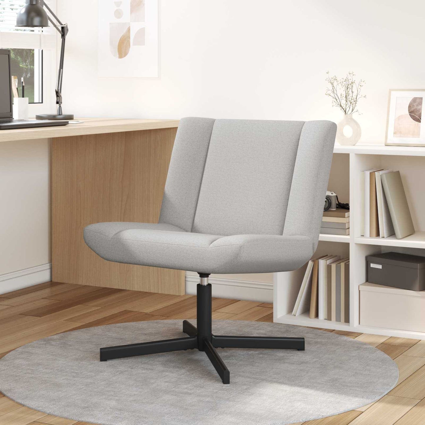 Swivel Chair Cloud Grey 63 x 75 x 76 cm Fabric