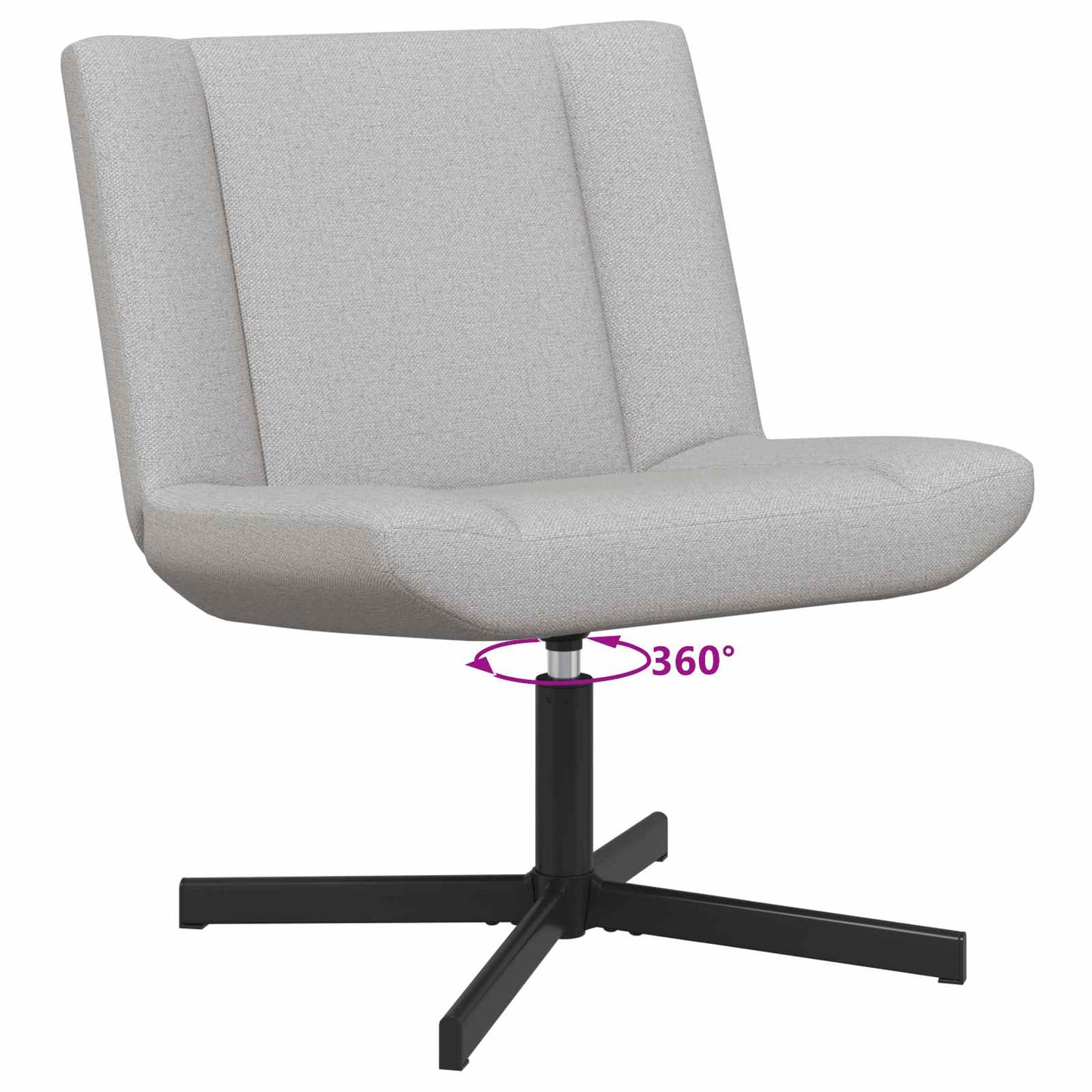 Swivel Chair Cloud Grey 63 x 75 x 76 cm Fabric