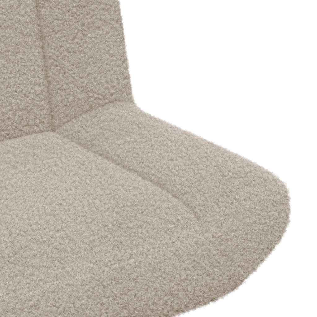 Swivel Chair Light Grey 63 x 75 x 76 cm Sheepskin