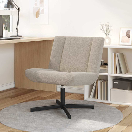 Swivel Chair Light grey 63 x 75 x 76 cm Fabric