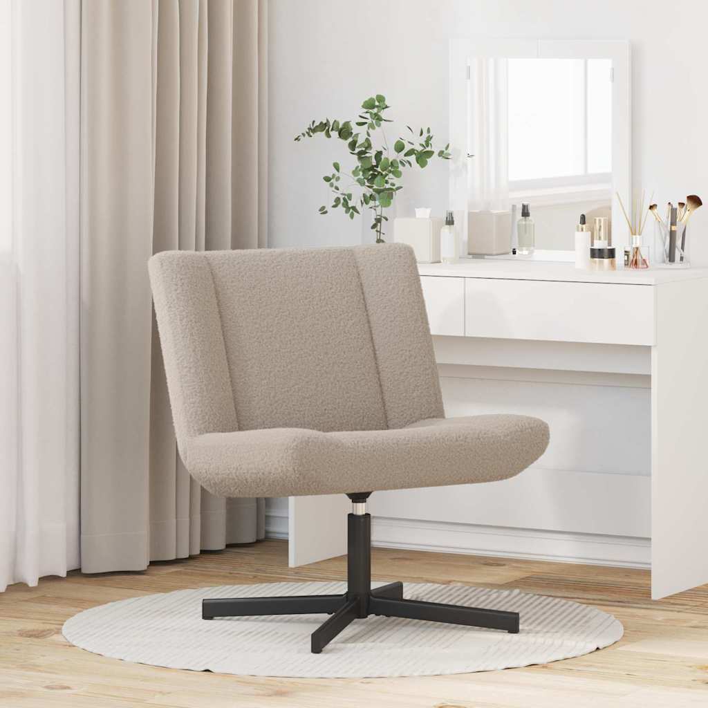 Swivel Chair Light Grey 63 x 75 x 76 cm Sheepskin