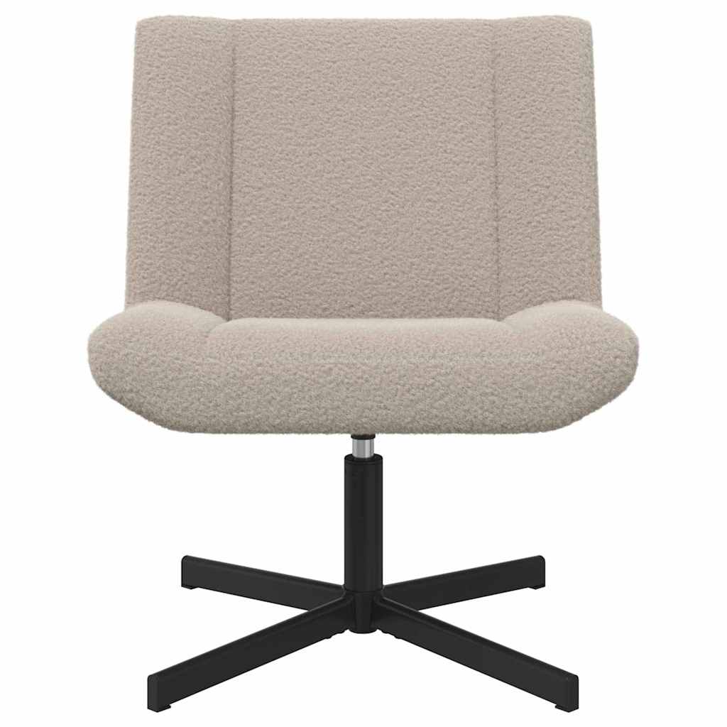 Swivel Chair Light Grey 63 x 75 x 76 cm Sheepskin