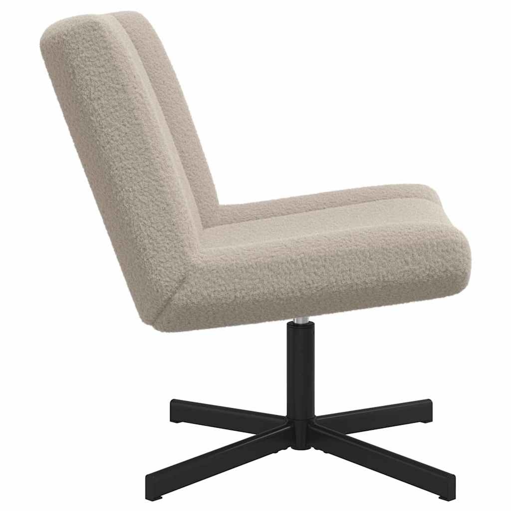 Swivel Chair Light Grey 63 x 75 x 76 cm Sheepskin