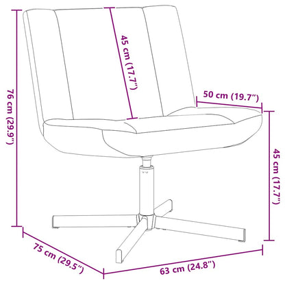 Swivel Chair Light Grey 63 x 75 x 76 cm Sheepskin