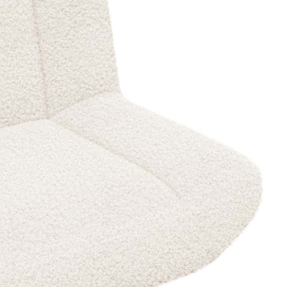 Swivel Chair Cream 63 x 75 x 76 cm Fabric