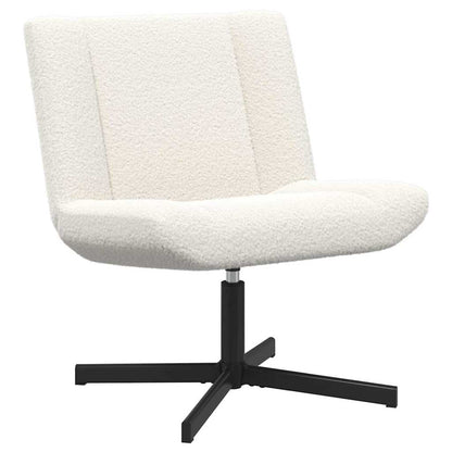 Swivel Chair Cream 63 x 75 x 76 cm Fabric