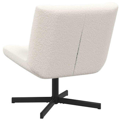 Swivel Chair Cream 63 x 75 x 76 cm Fabric