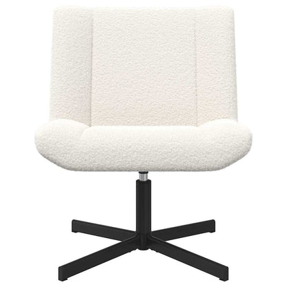 Swivel Chair Cream 63 x 75 x 76 cm Fabric