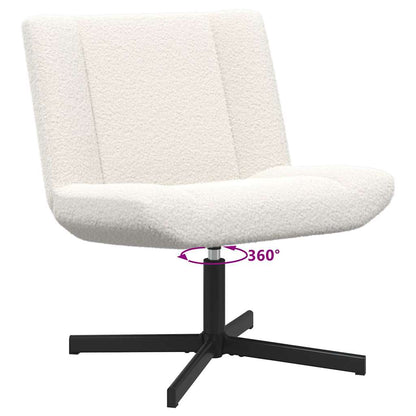 Swivel Chair Cream 63 x 75 x 76 cm Fabric