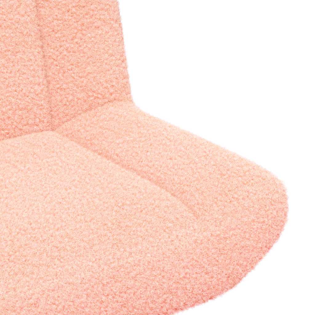 Swivel Chair Pink 63 x 75 x 76 cm Sheepskin