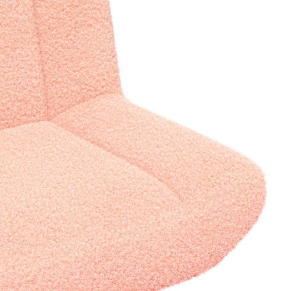 Swivel Chair Pink 63 x 75 x 76 cm Sheepskin