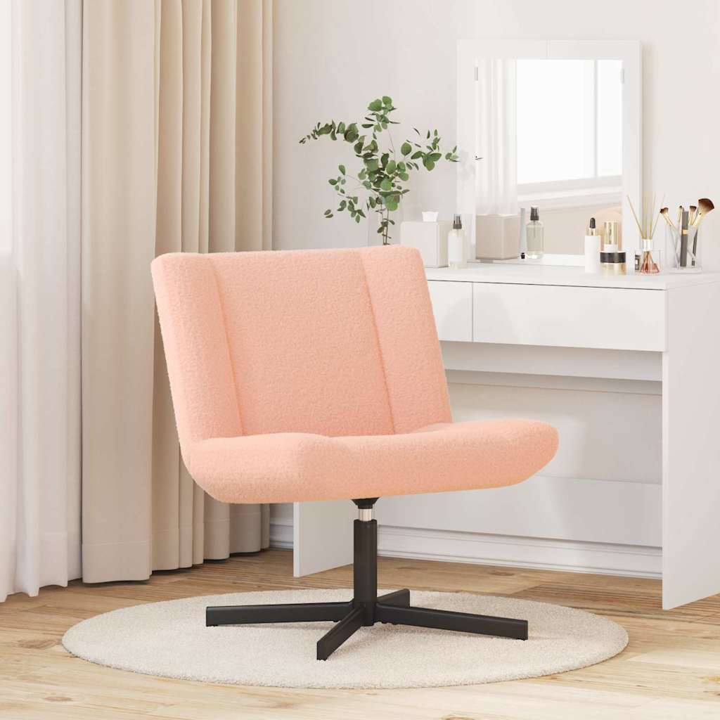 Swivel Chair Pink 63 x 75 x 76 cm Sheepskin